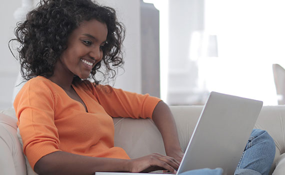 Woman on computer