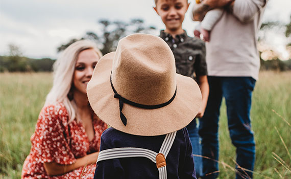 Happy young family