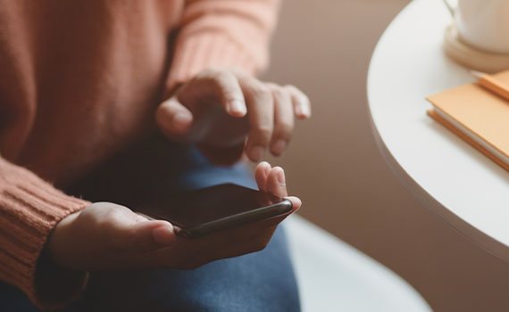 Woman on phone