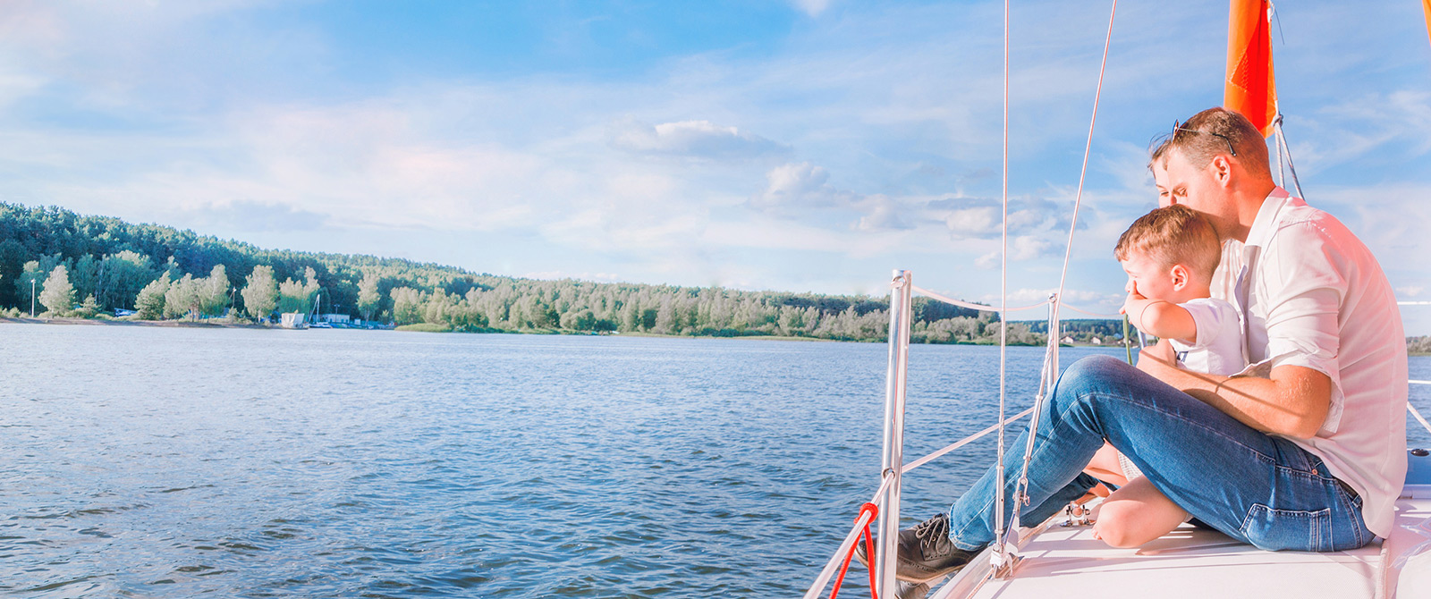 Family enjoying a boat ride