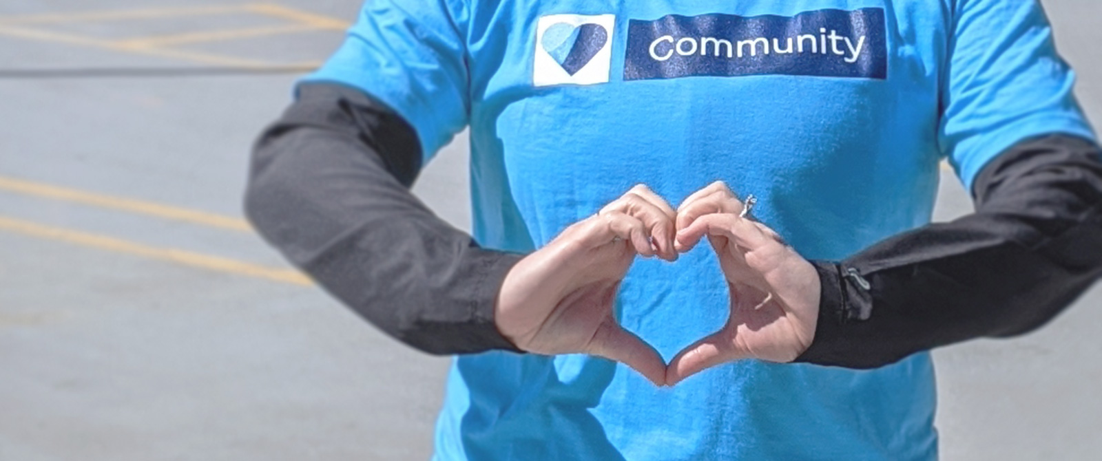 United Banker holding hands in heart shape.