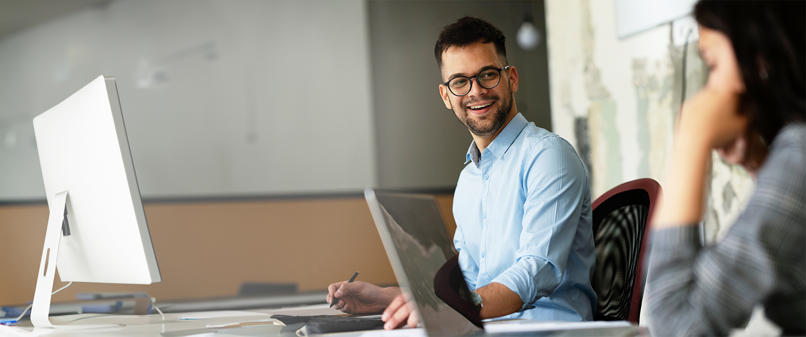 Businesspeople working