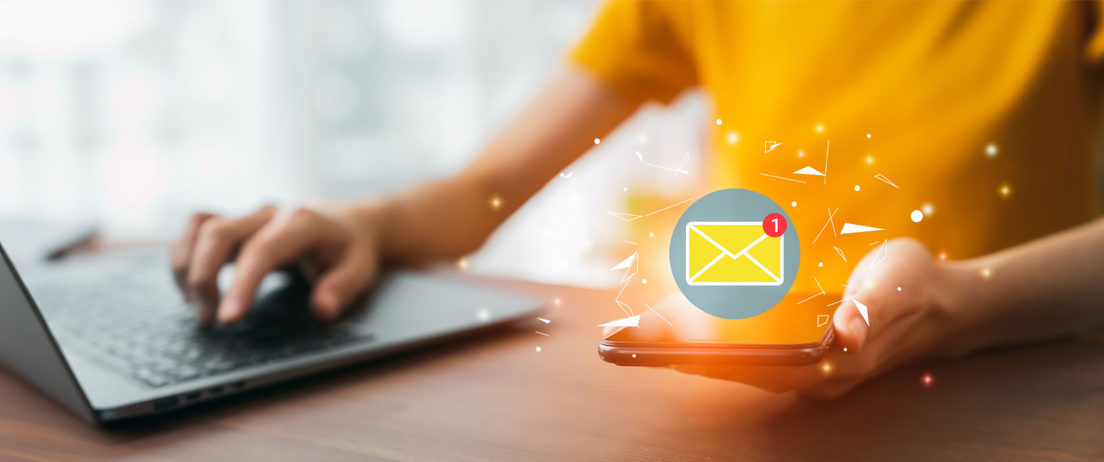 opening an email
