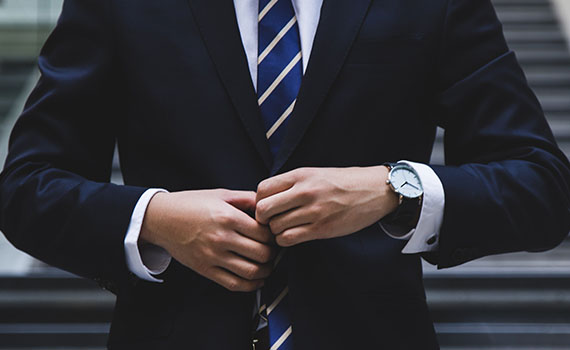 Man in suit jacket