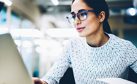 Woman on computer