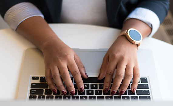 Person working on a computer